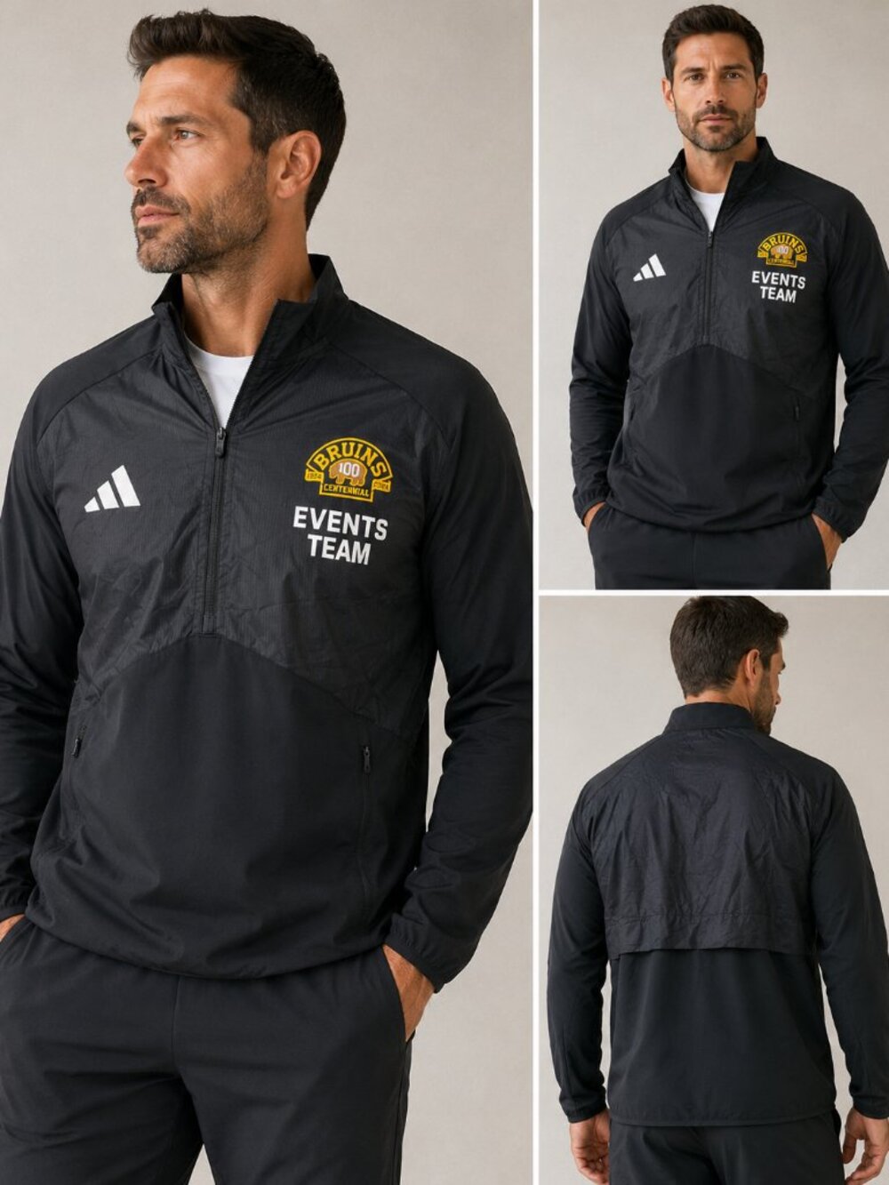 Adidas Bruins Centennial Events Team Quarter-Zip Windbreaker Jacket - Size Small